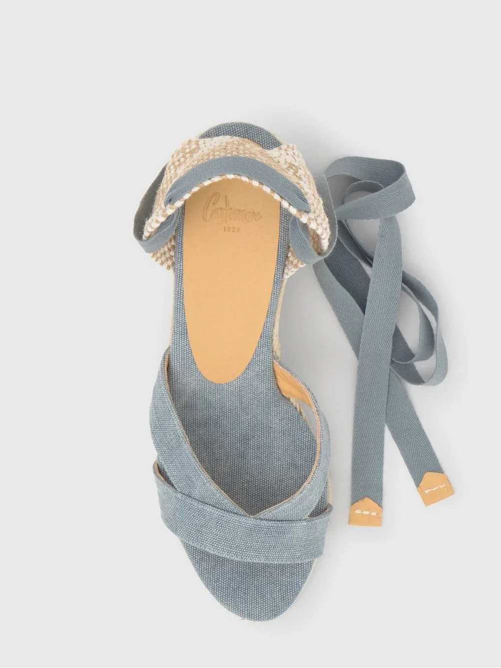 NWOT Castaner Espadrille Denim Wedge Sandal - size 8 - Picture 3 of 12